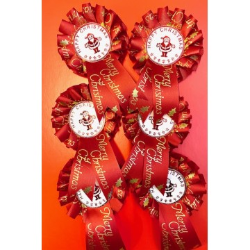 Christmas Mini Rosettes - Pack of 20