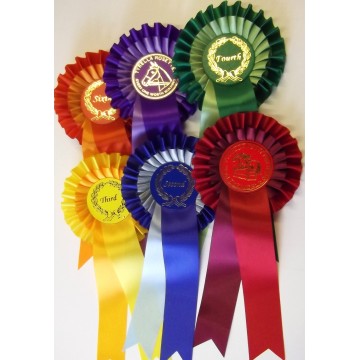 10 Sets of Two tier rosettes 1st-6th
