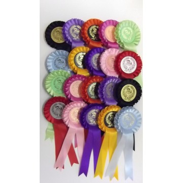 Clear Round Rosettes Pack of 20