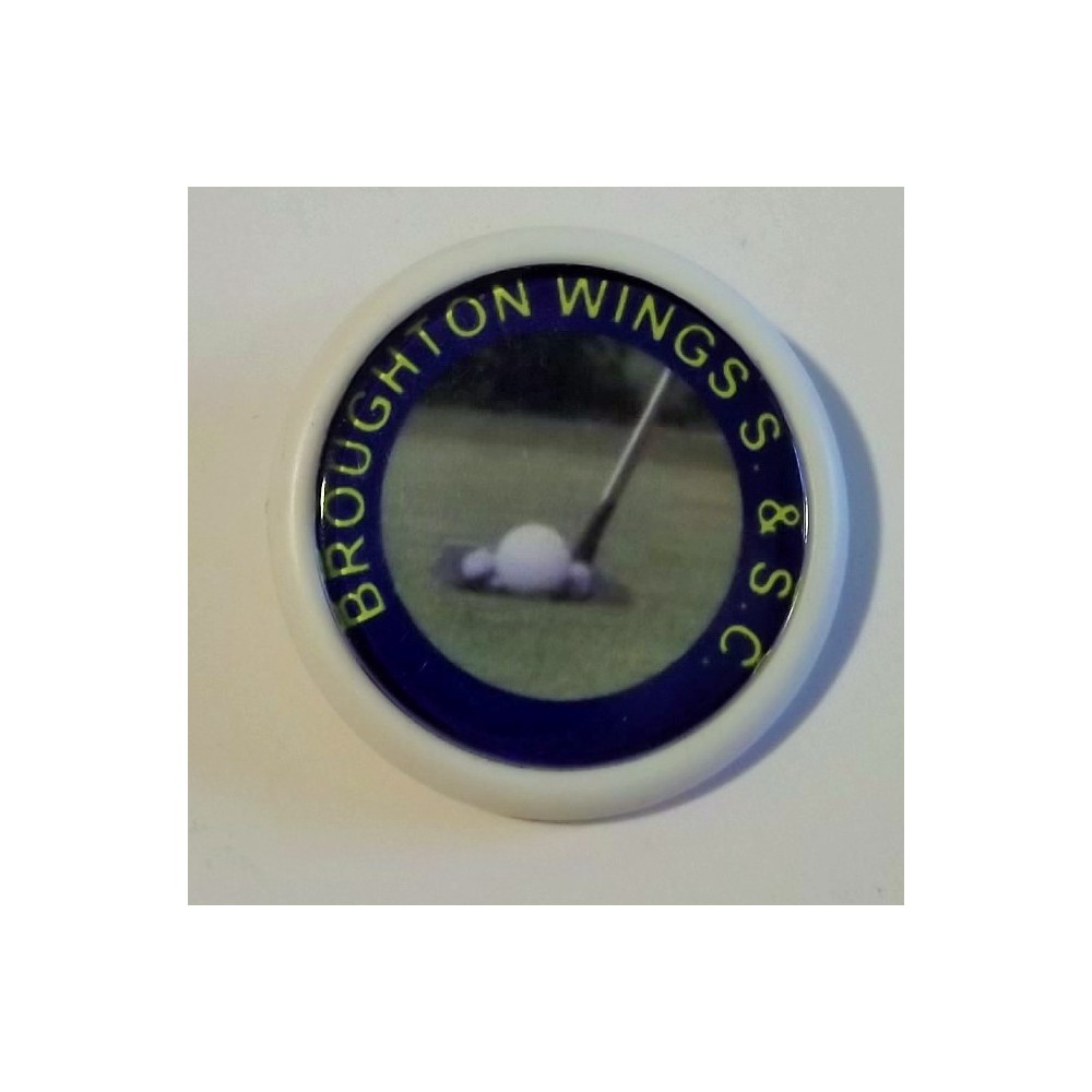 A10 White round Lapel Badge