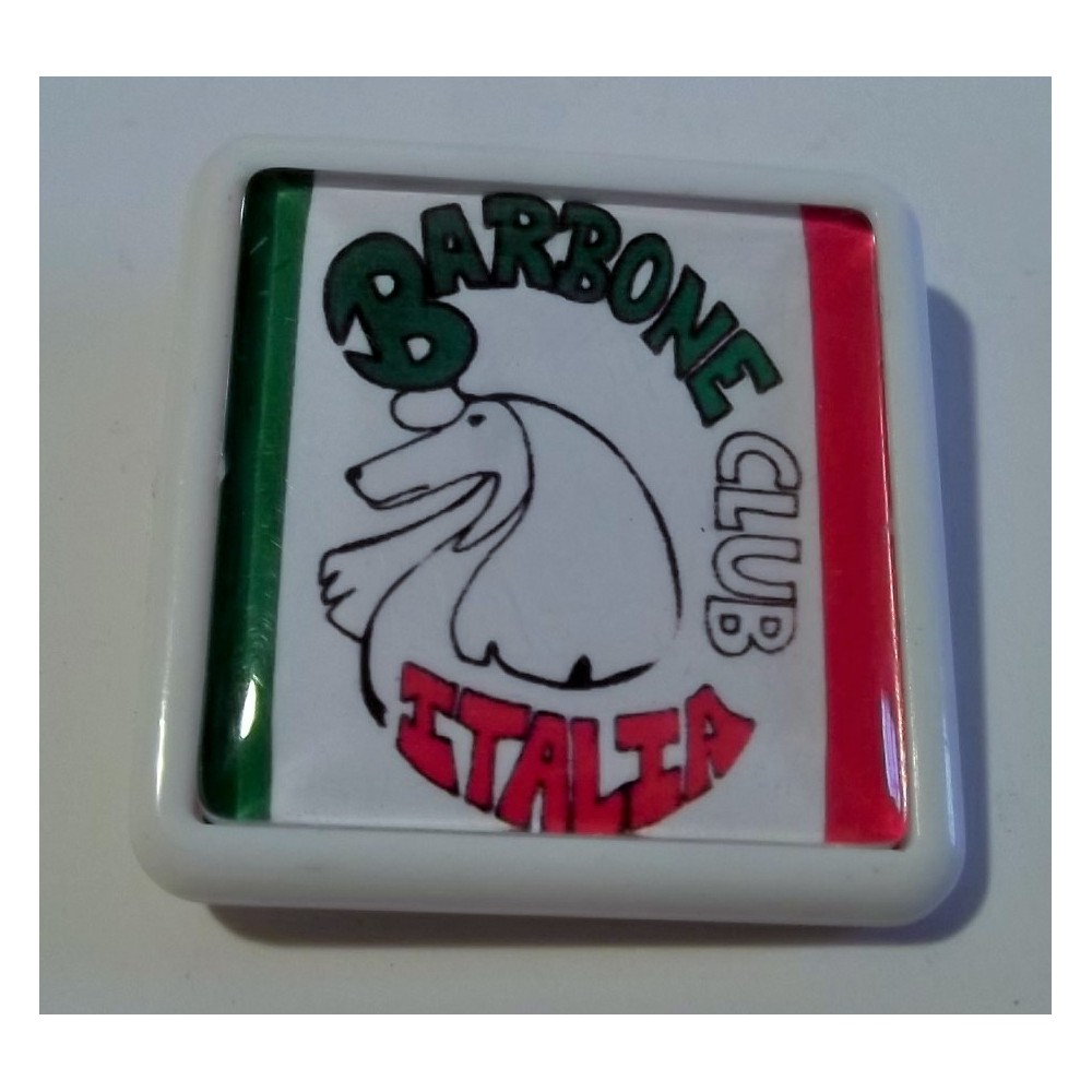 A11 White square Lapel Badge