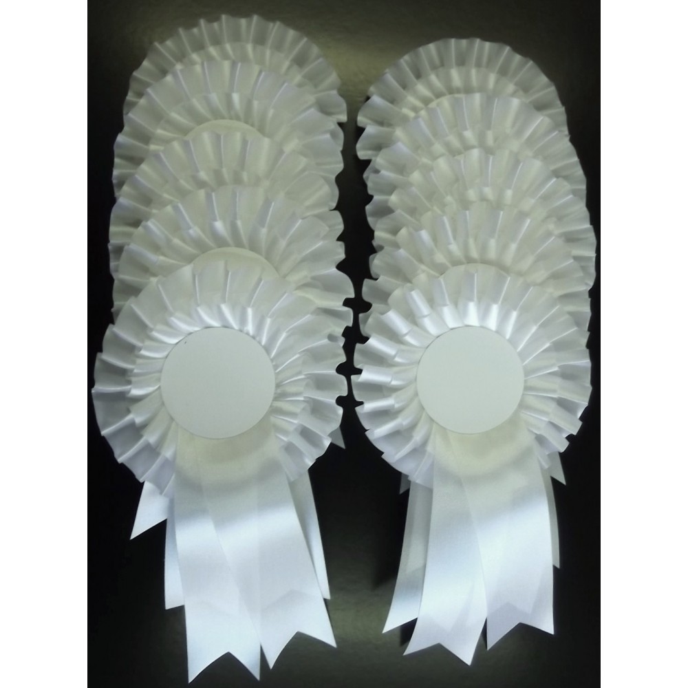 White Rosettes - pack of 20