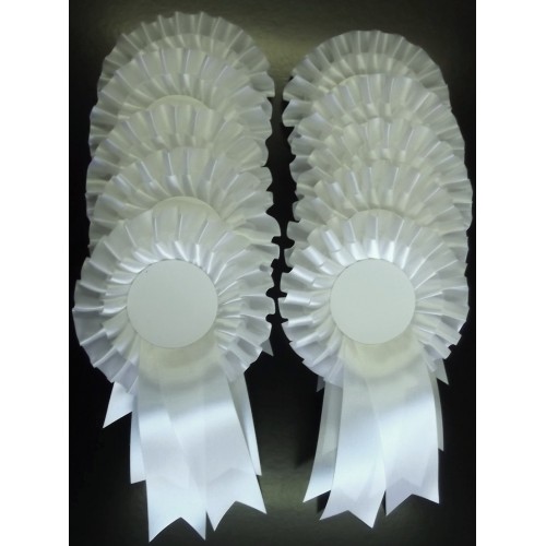 White Rosettes - pack of 20