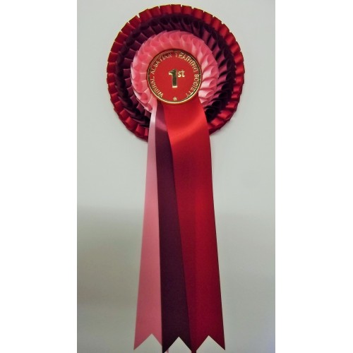 T4F Three tier frilly rosette