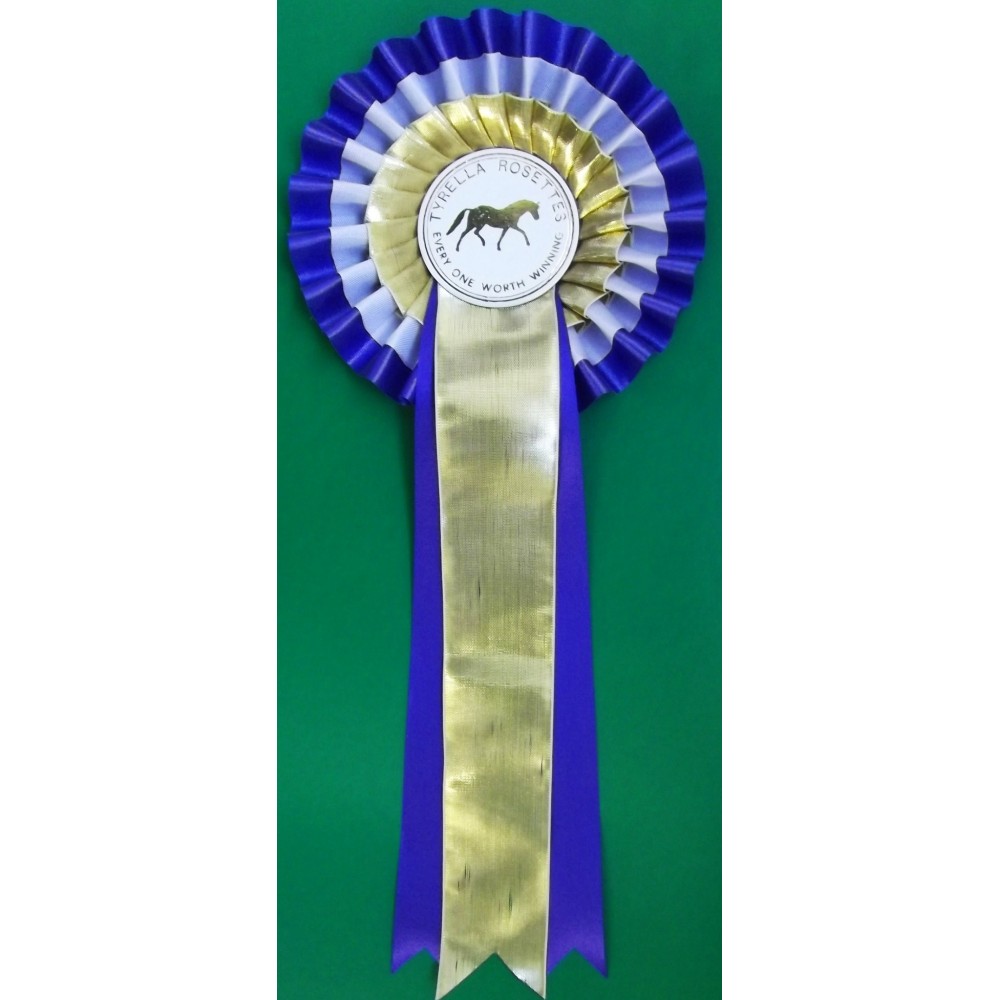 T4G Three tier glitz rosette